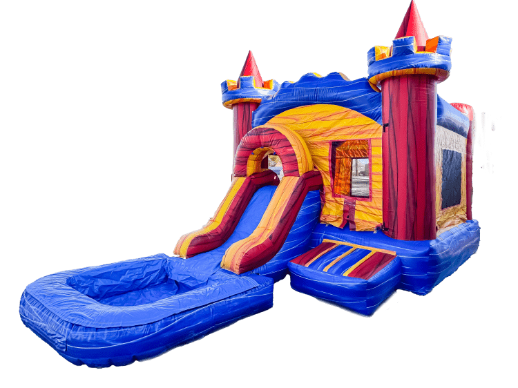 Rainbow Rush Bounce House Jumper Wet w/Pool